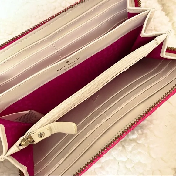 Kate Spade Moroccan Market Pink Zip Wallet - Picture 2 of 12